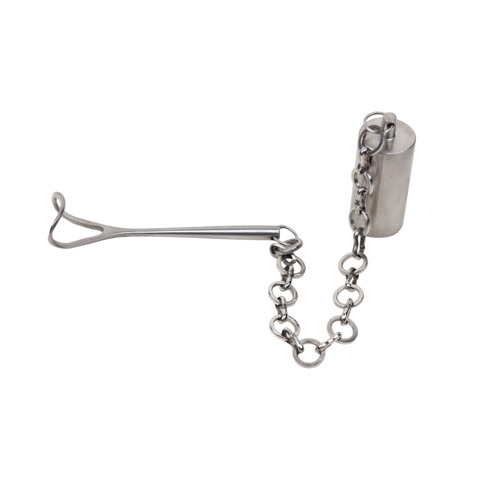 289-501 - Fenestrated Desmarres Nasal Retractor Weighted with 14cm chain
