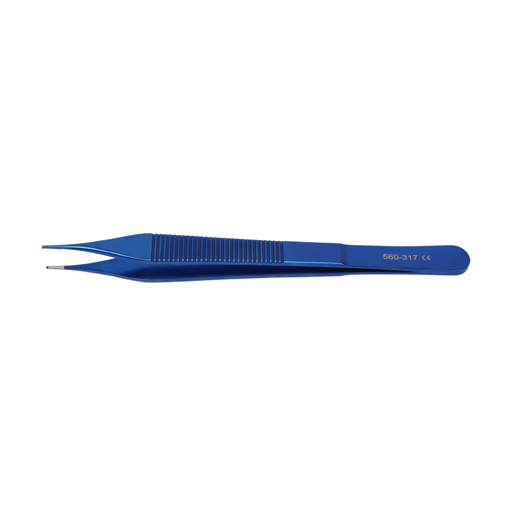Forceps Adson Titanium 1x2 Delicate Smooth Platform 15cm