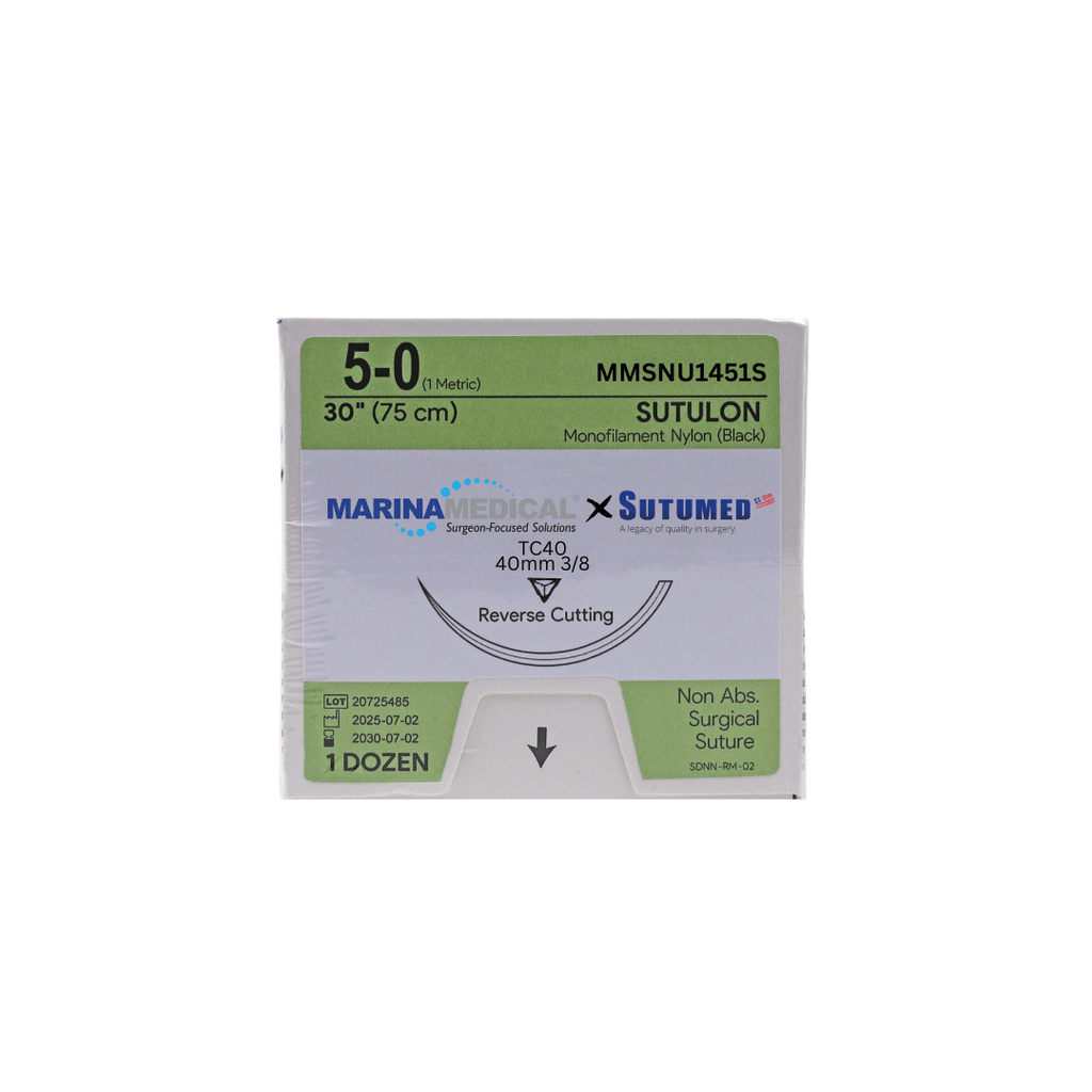 MMSNU1451S - Auersvald-Nassif Hemostatic Net Suture 5-0 Monofilament Nylon Box of 12