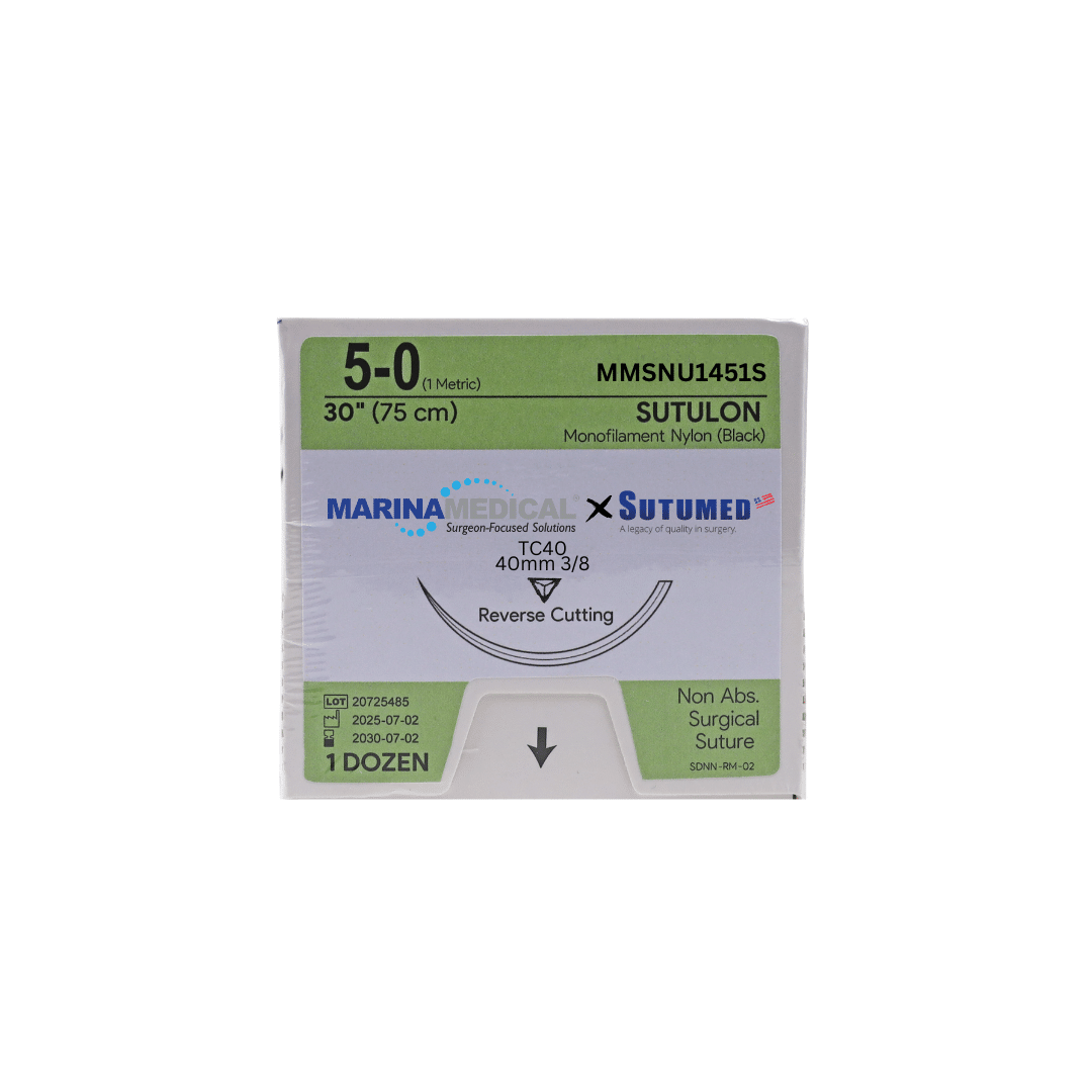 MMSNU1451S - Auersvald-Nassif Hemostatic Net Suture 5-0 Monofilament Nylon Box of 12