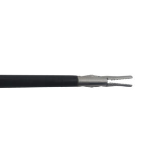150-586A-Endoscopic-Needle-Nose-Grabber,-curved-shaft-rotatable-closeup
