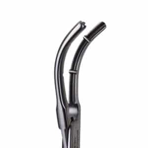 Image of 336-542K Kovac Clamp Hysterectomy Forceps Product Image, Marina Medical Instruments, open tip view, inside detail serrated