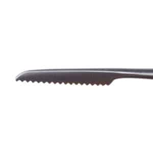 Image of 200-521 Ferraz Straight Saw, Marina Medical Instruments, serrated, tip closeup