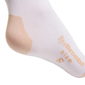 lipothrombo compression thigh high anti-embolism stockings with graduated compression, ankle view