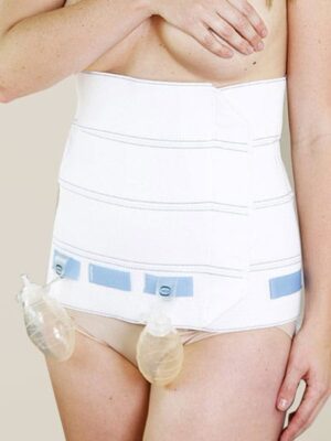 BC-823 12" Prody Abdominal Binder with Drain Fasteners