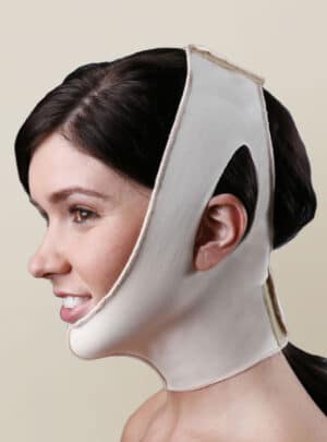 T-118H High Compression Two Strap Neck & Facial Support with Ear Openings
